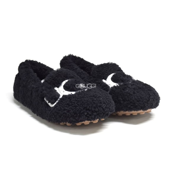 UGG Hailey Fluff Loafer Black