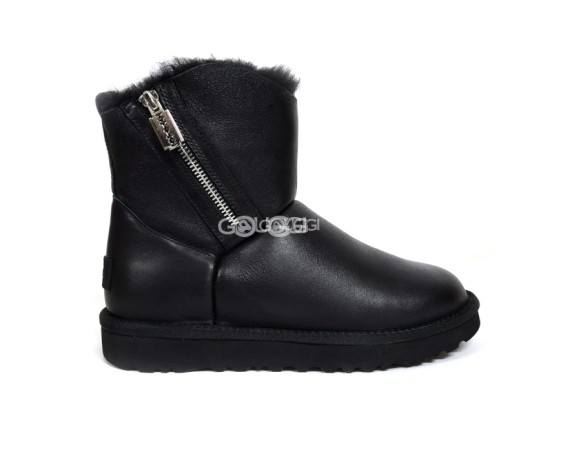 MINI OBLIQUE ZIP Black