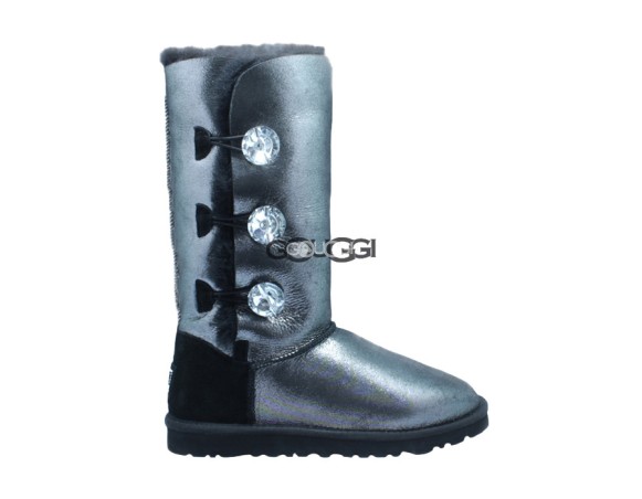 Bailey Button Triplet Bling Glitter Black