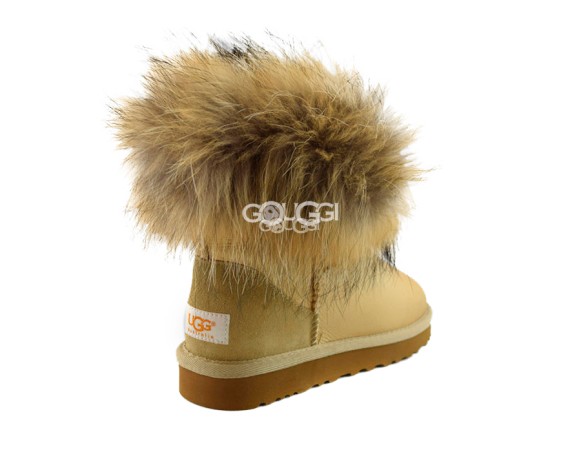 Mini Fox Fur Metallic Gold