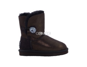 Kids Bailey Button Glitter Chocolate